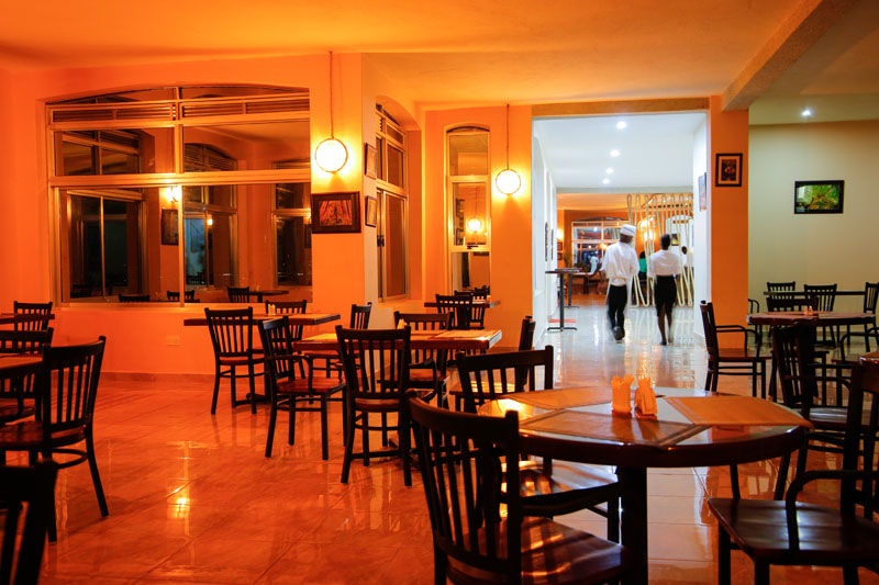 Restaurant seating at Maya Nature Resort.