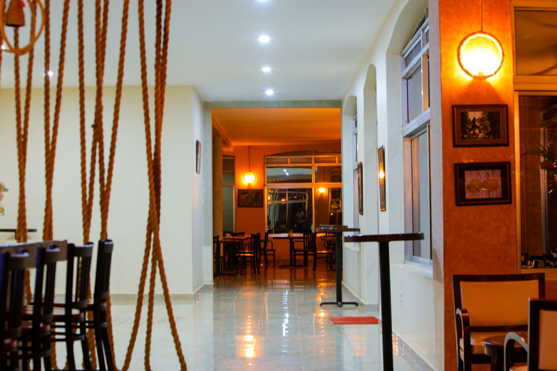 Interior walkway at Maya Nature Resort.