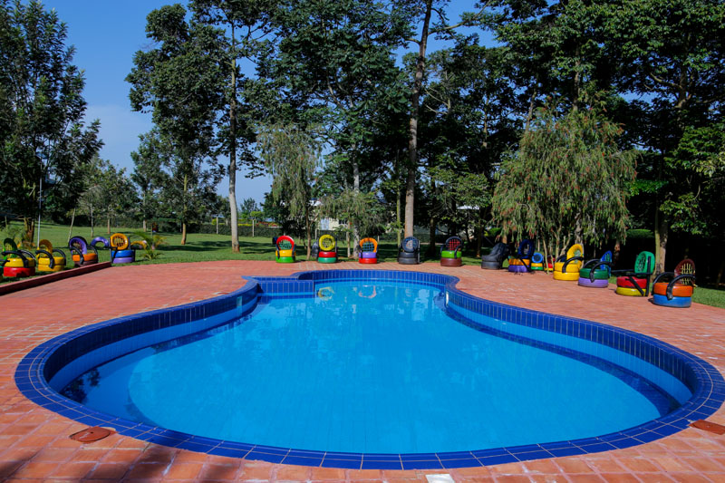 The swimming pool at Maya Nature Resort.